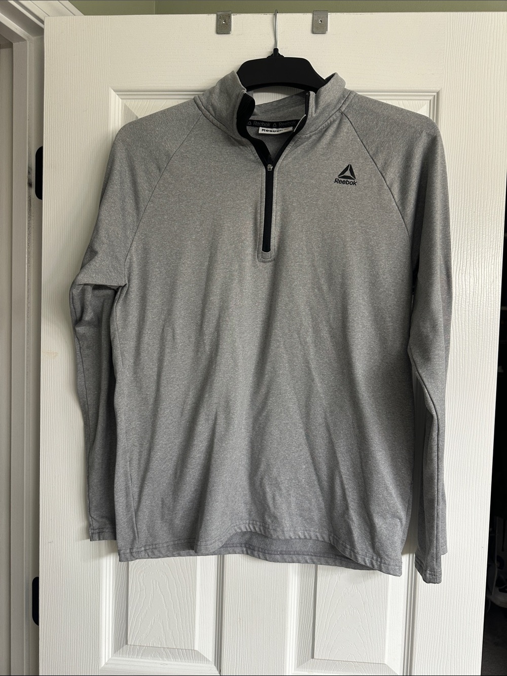 Reebok Men's Light Gray Half-Zip Performance Pullover